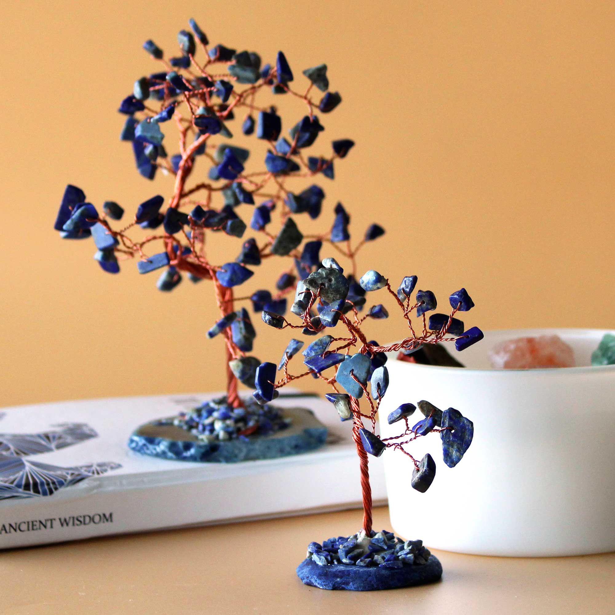 Arbre de Gemmes – Sodalite sur base en Agate Bleue