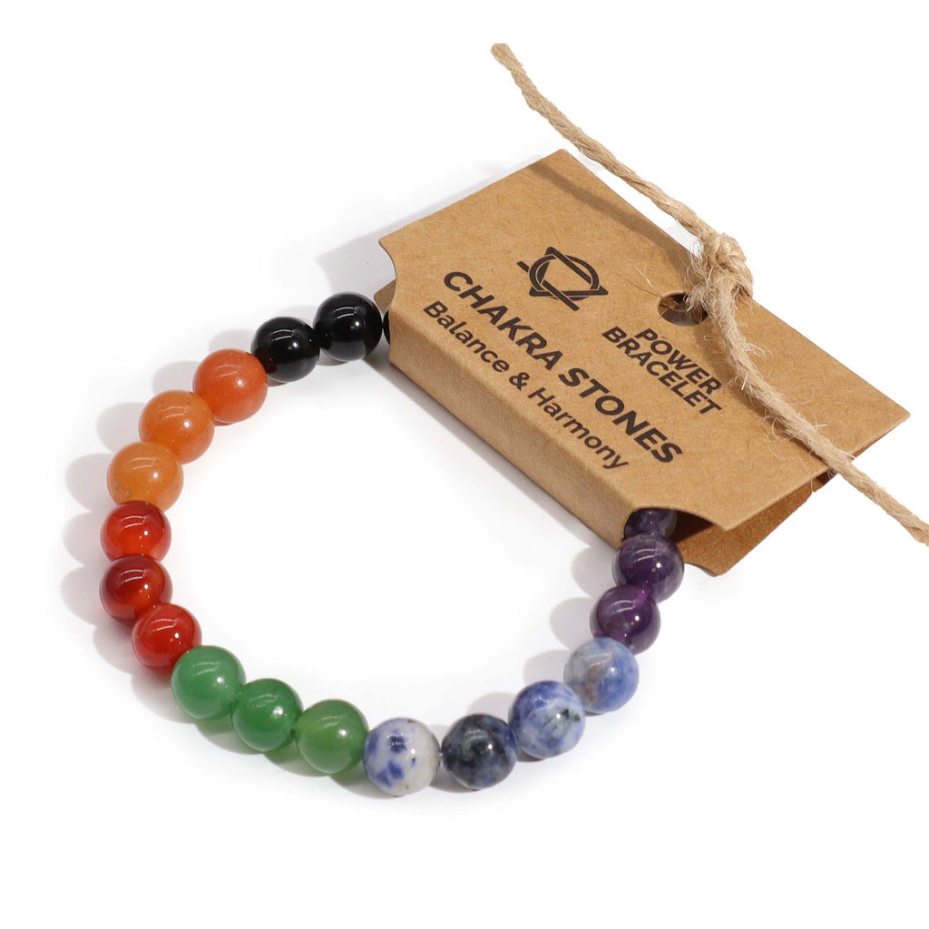 Bracelet Chakras – Pierres d’Harmonie & d’Énergie – 8 mm