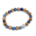 Set de 2 Bracelets de Soutien – Sodalite & Pierre de Paysage