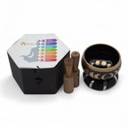 Set Bol Tibétain Coffret – Phases de Lune – Noir – 10,7 cm