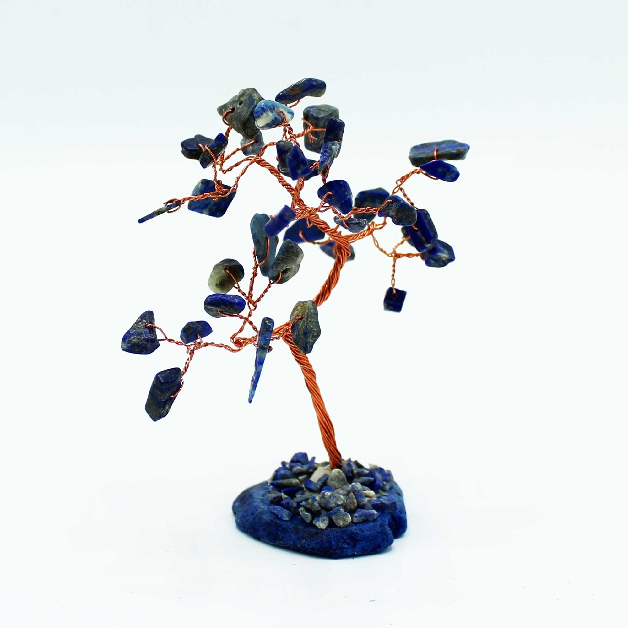 Arbre de Gemmes – Sodalite sur base en Agate Bleue