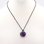 Pendentif Hexagone Macramé – Lépidolite