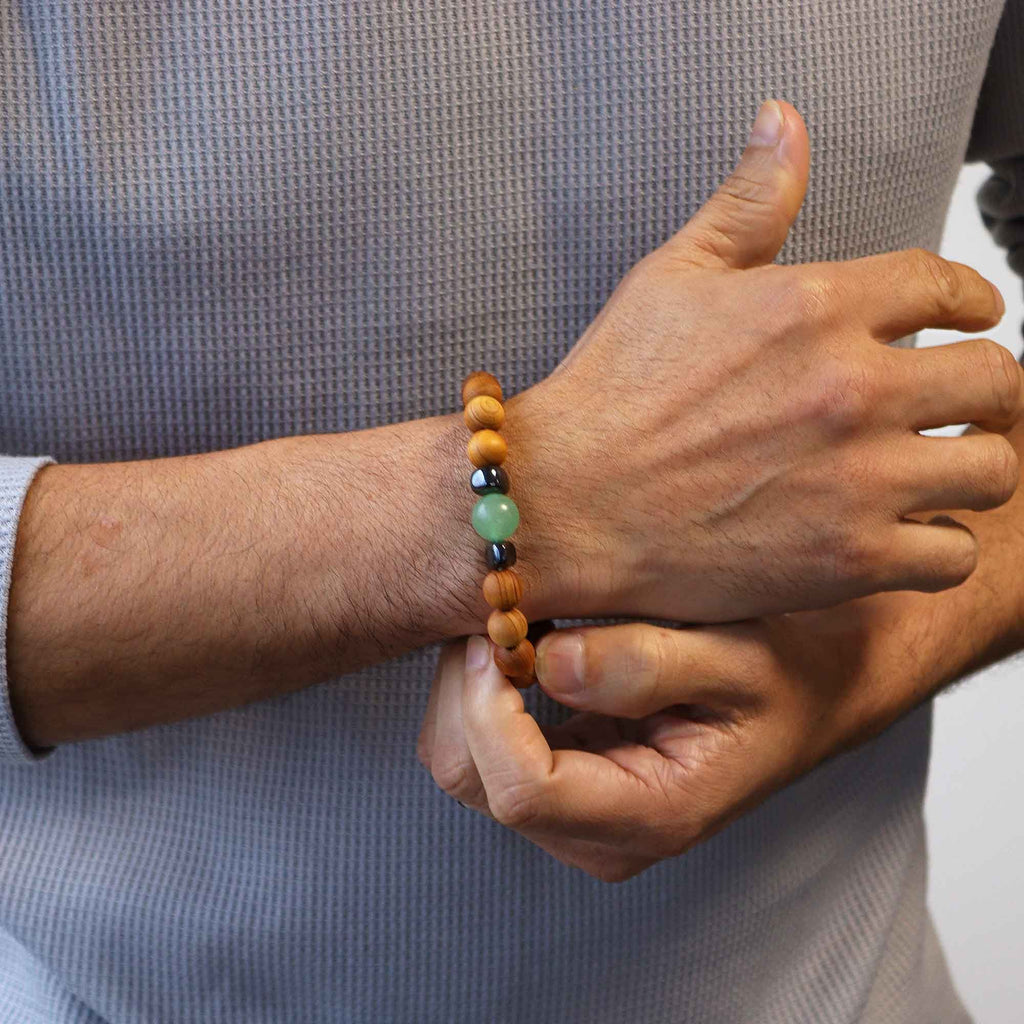 Bracelet Chakra Sacré – Cèdre & Aventurine
