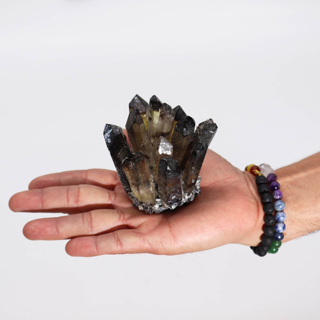 Cluster de Quartz Naturel – Quartz Fumé