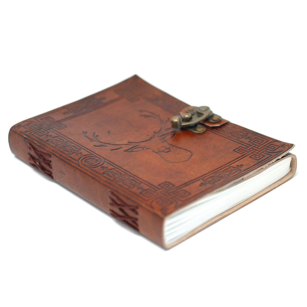 Carnet en Cuir – Cerf (Stag) – 20×15 cm