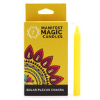 Bougies de Manifestation – Jaune – Chakra Plexus Solaire (pack de 12)