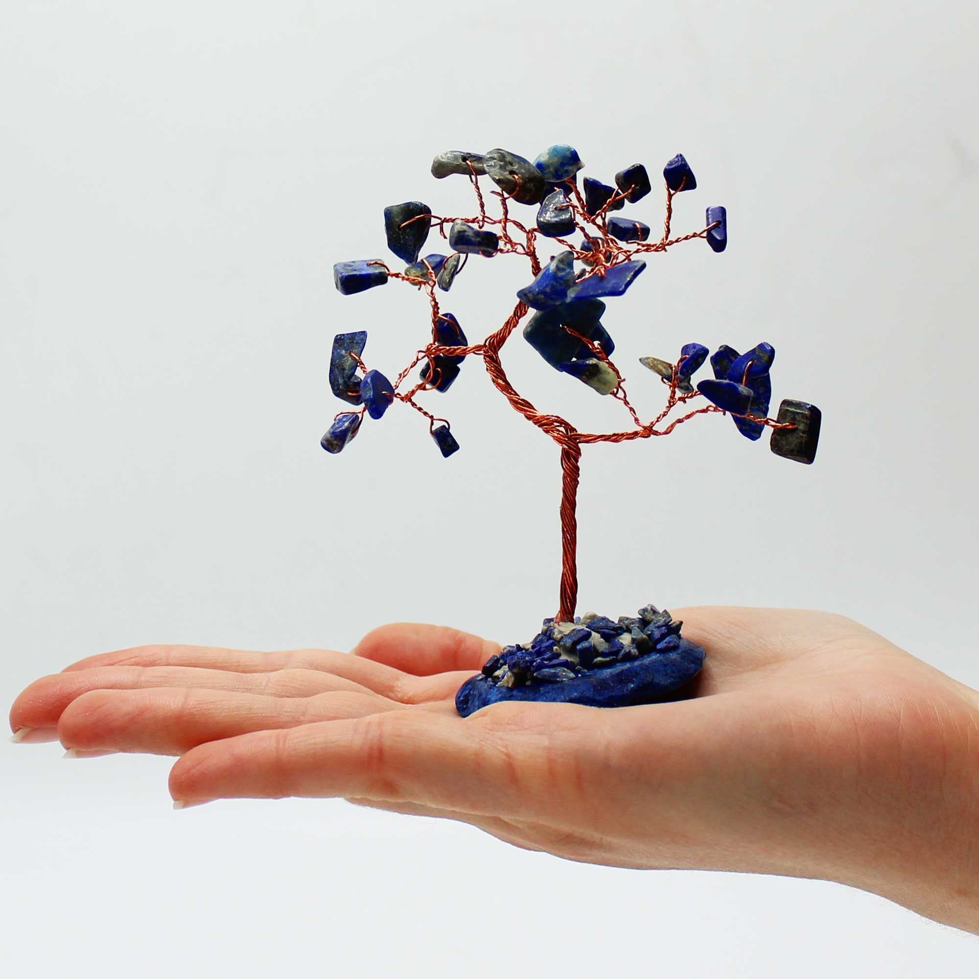 Arbre de Gemmes – Sodalite sur base en Agate Bleue