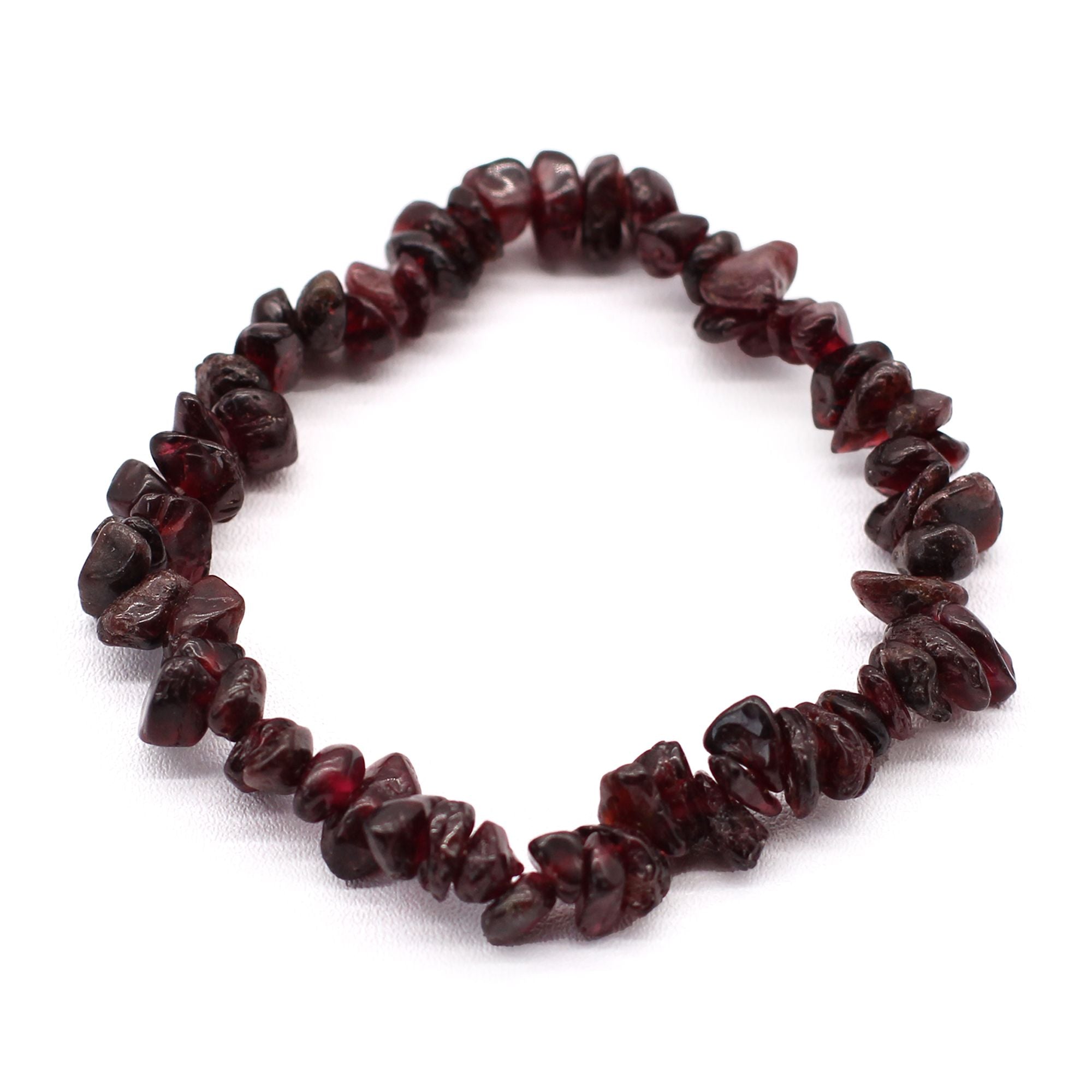 Bracelet Chipstone en Grenat – Éclats de Vitalité