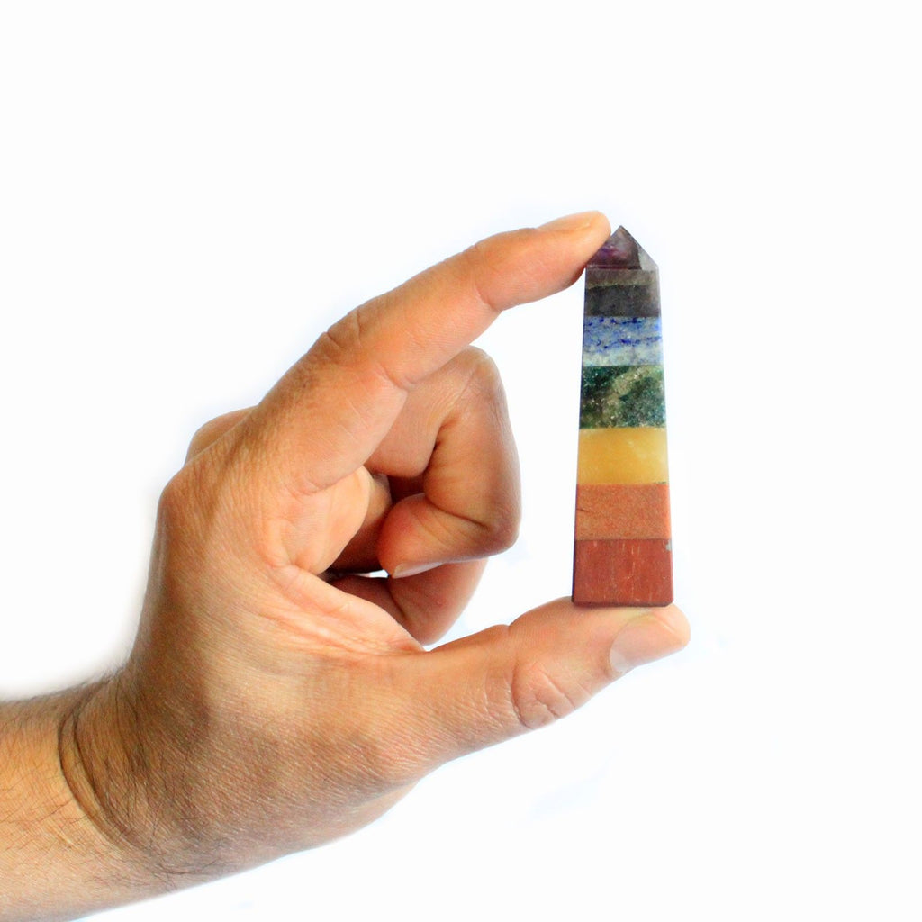 Obélisque Chakras – 7 Pierres en Composition