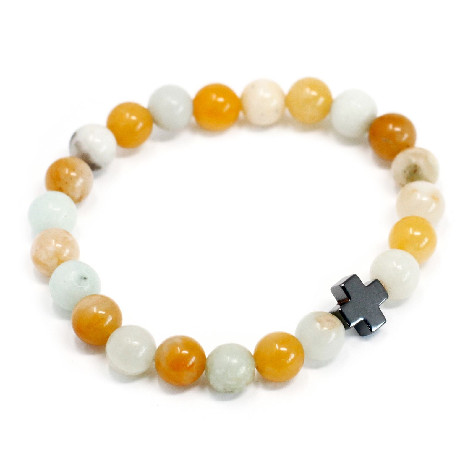 Set de 2 Bracelets d'Amitié – Loyauté – Amazonite & Jaspe Jaune