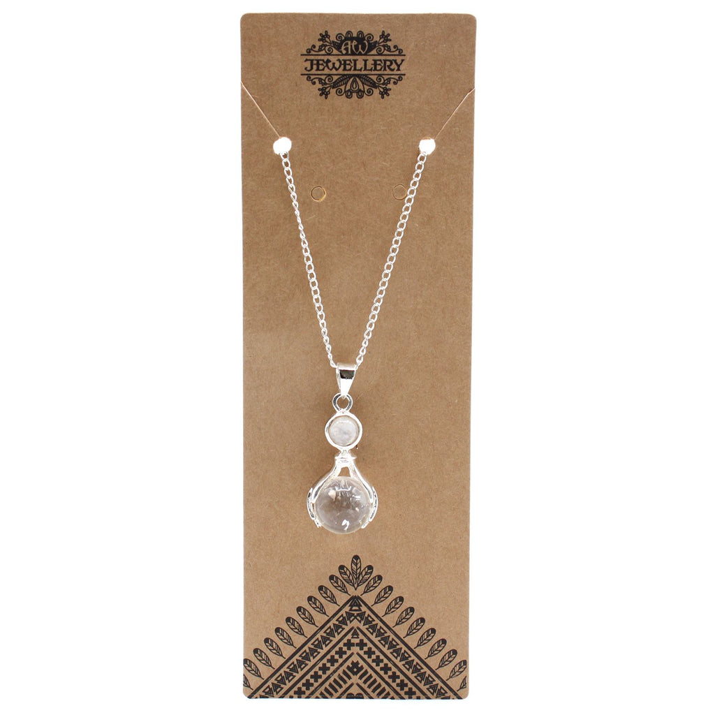 Pendentif Pointe – Quartz Clair (Petit Format)