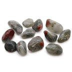Sachet de 12 Pierres Roulées Moyennes – Héliotrope/Bloodstone