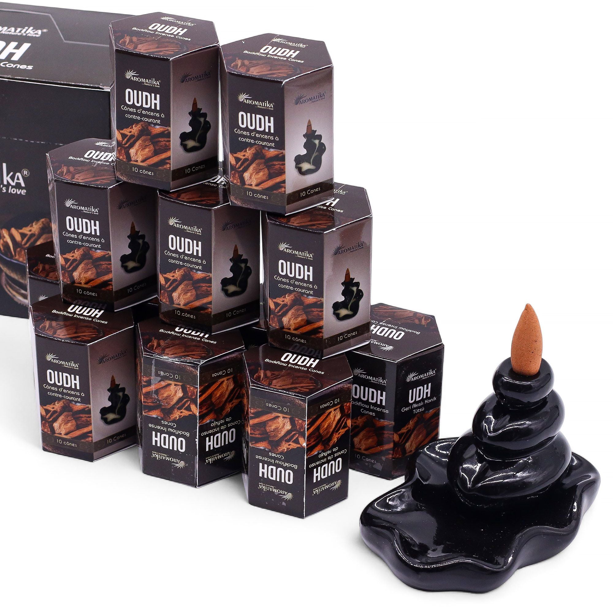 Encens Backflow Masala – Oudh (10 cônes)