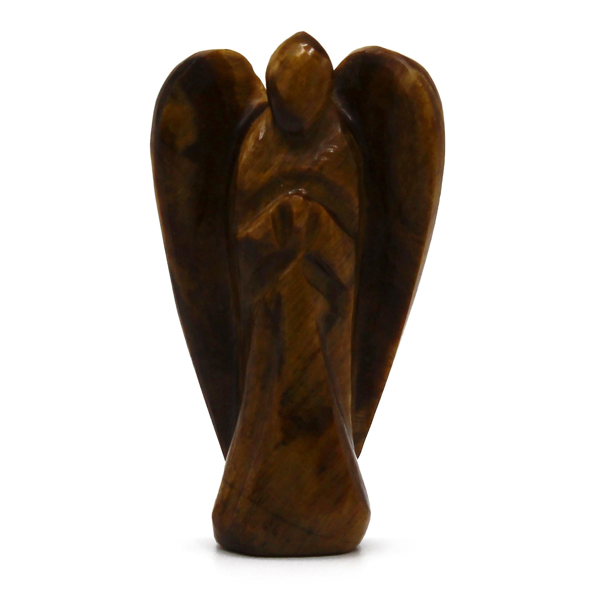 Ange en Gemme Sculpté – Œil de Tigre