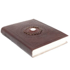 Carnet en Cuir – Pierre de Lune Sertie – 17×12 cm