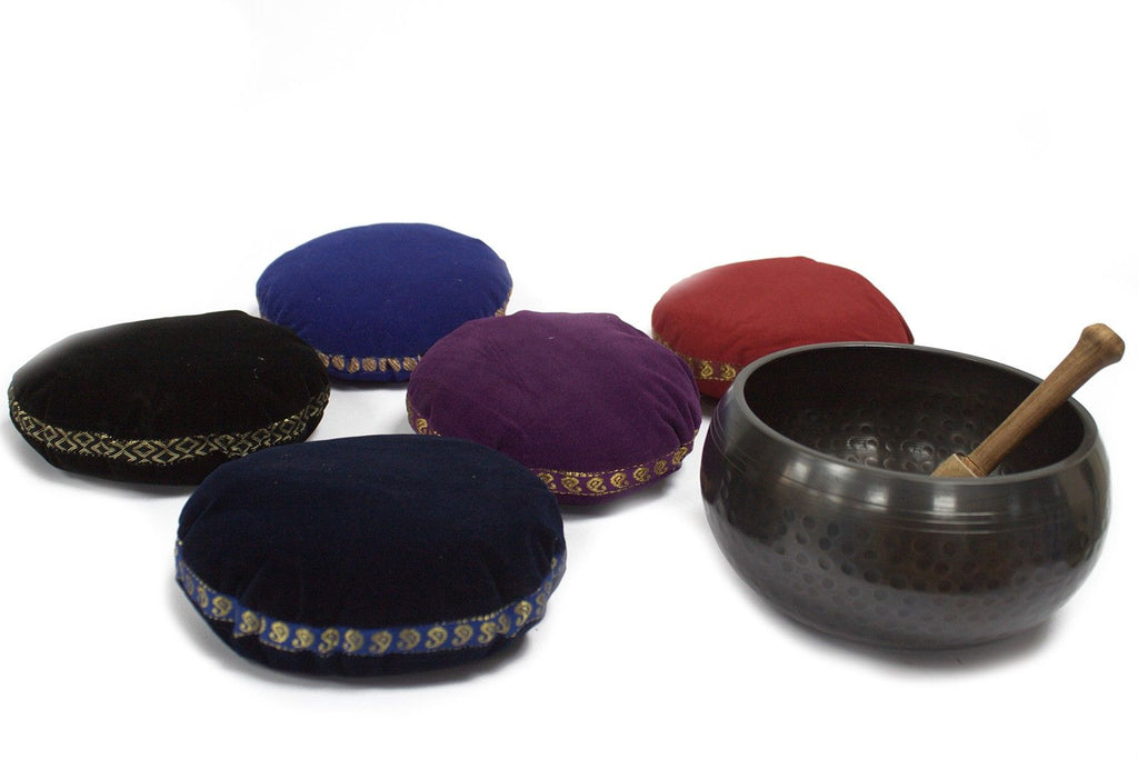 Coussin de Bol Tibétain en Velours – 11 cm