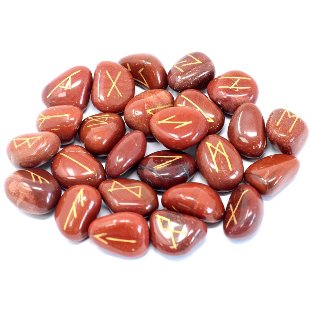 Runes Indiennes en Pochette – Jaspe Rouge