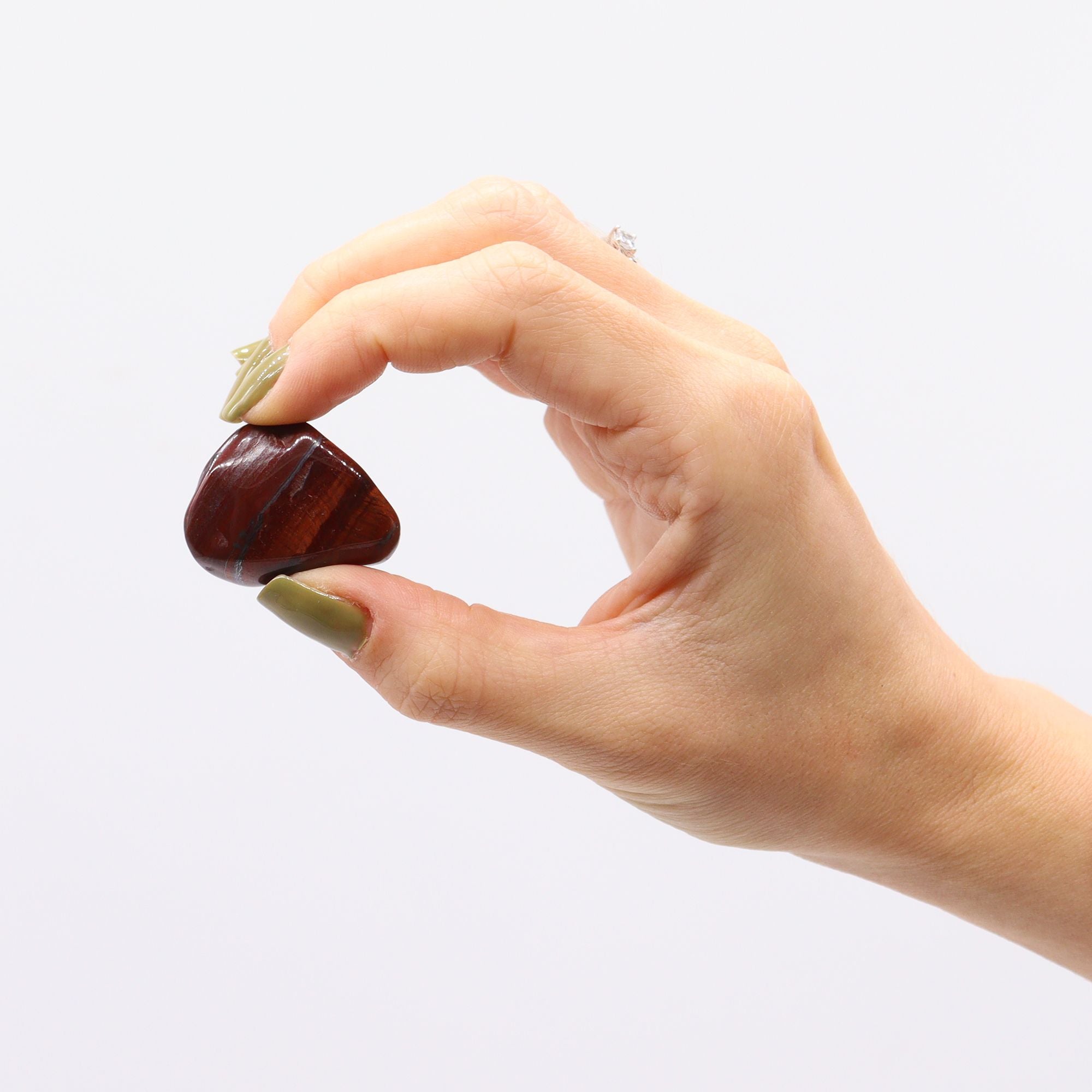 Œil de Tigre Rouge d’Afrique – 7 à 26 mm - Lot de 12 Pierres