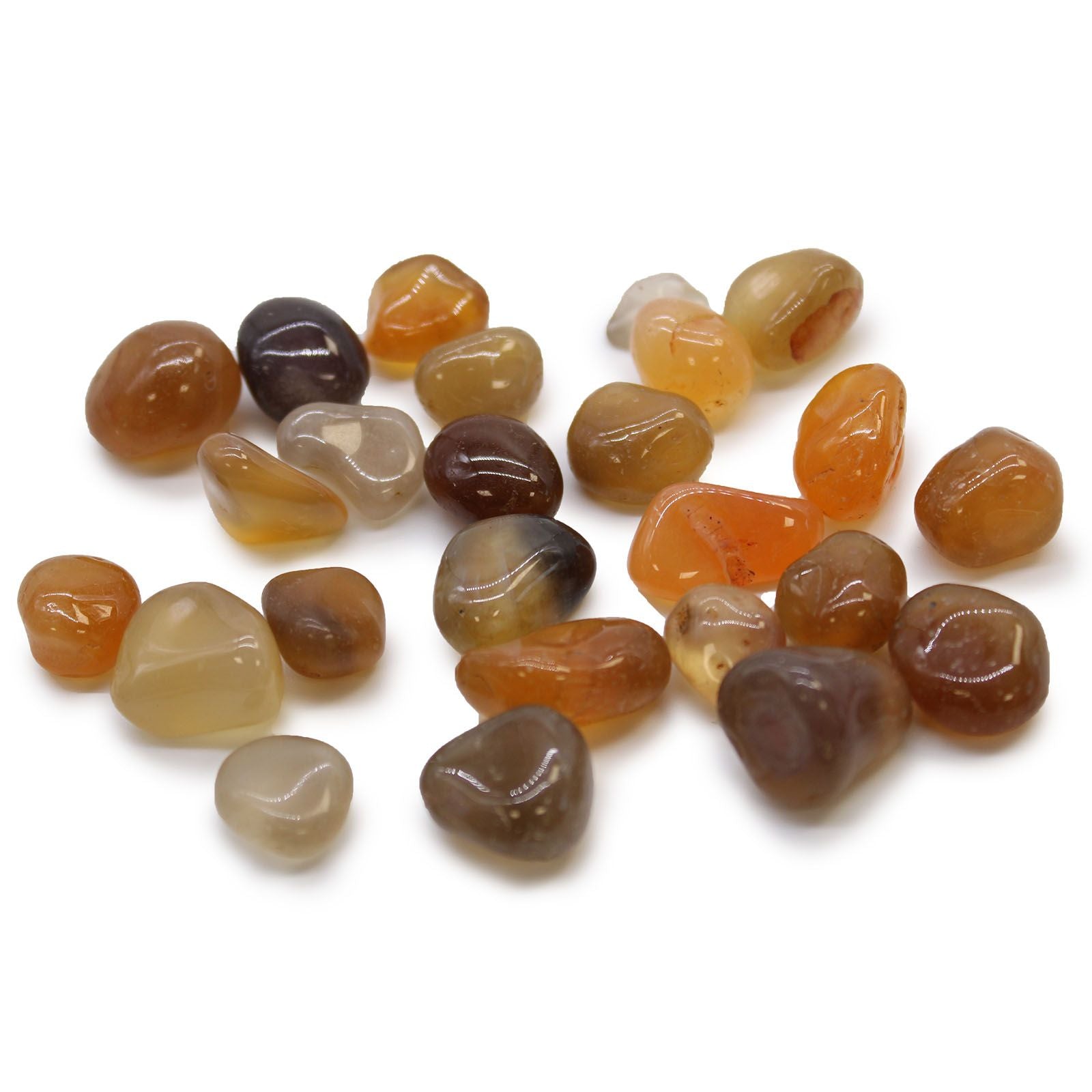 Sachet de 24 Petites Pierres Roulées – Cornaline