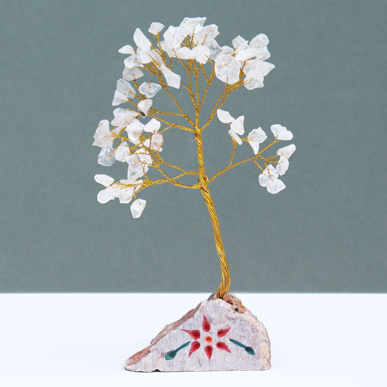 Arbre de Gemmes Indien – Cristal de Roche – 80 Pierres