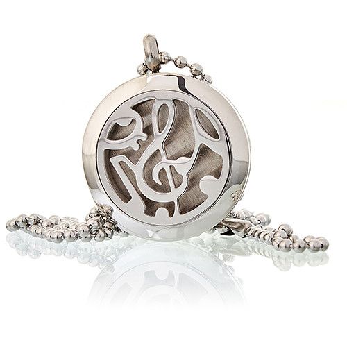 Collier Diffuseur d’Huiles Essentielles – Notes de Musique 25 mm