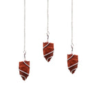Pendule en Pierre Brute – Jaspe Rouge