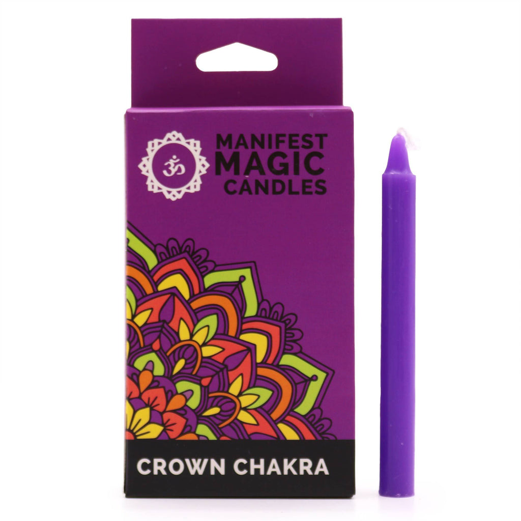 Bougies de Manifestation – Violette – Chakra Couronne (pack de 12)