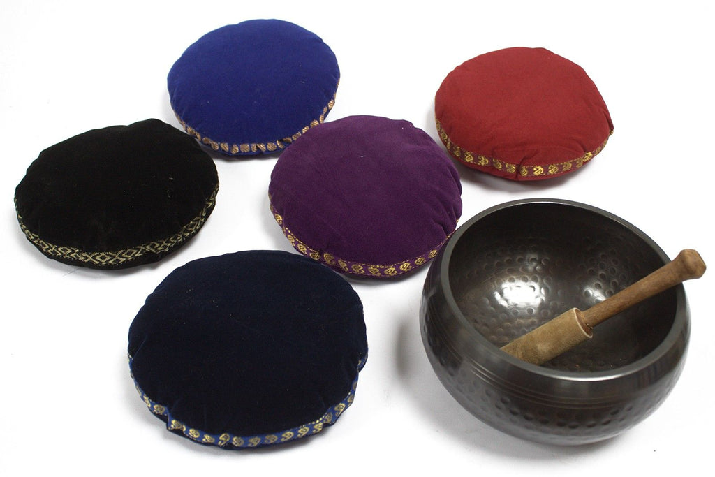Coussin de Bol Tibétain en Velours – 11 cm