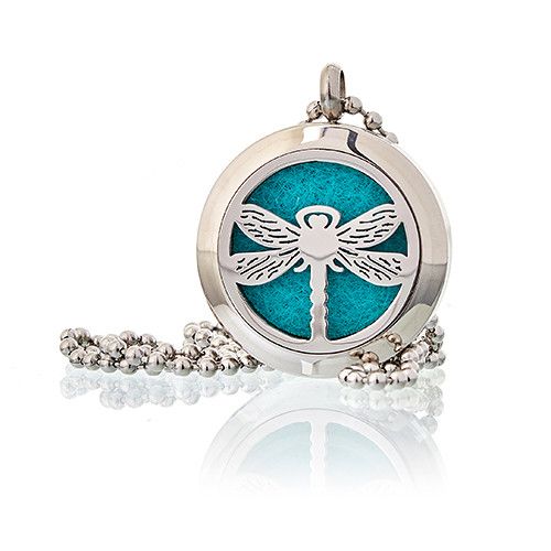 Collier Diffuseur d'Aromathérapie – Libellule – 25 mm