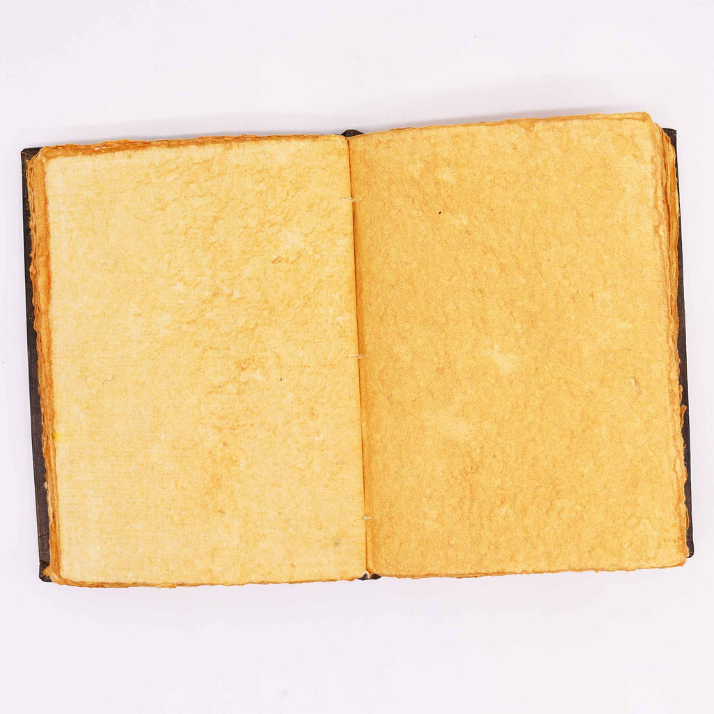 Grand Carnet en Cuir – Rose & Zinc – 200 pages Deckle – 26×18 cm