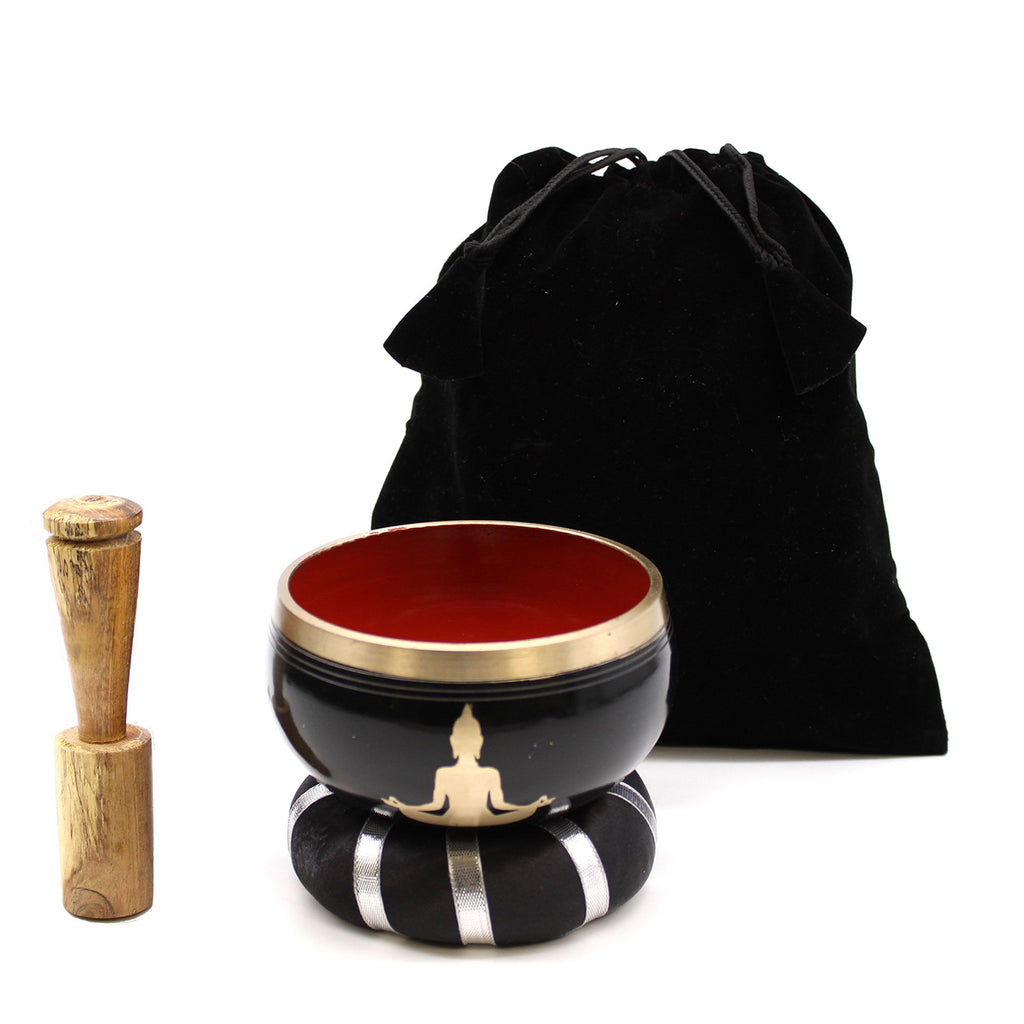 Coffret Bol Tibétain – Bouddha Doré – 10,7 cm