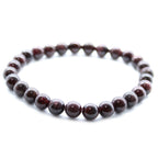 Bracelet Mala – Grenat Sang – Pierres Rondes