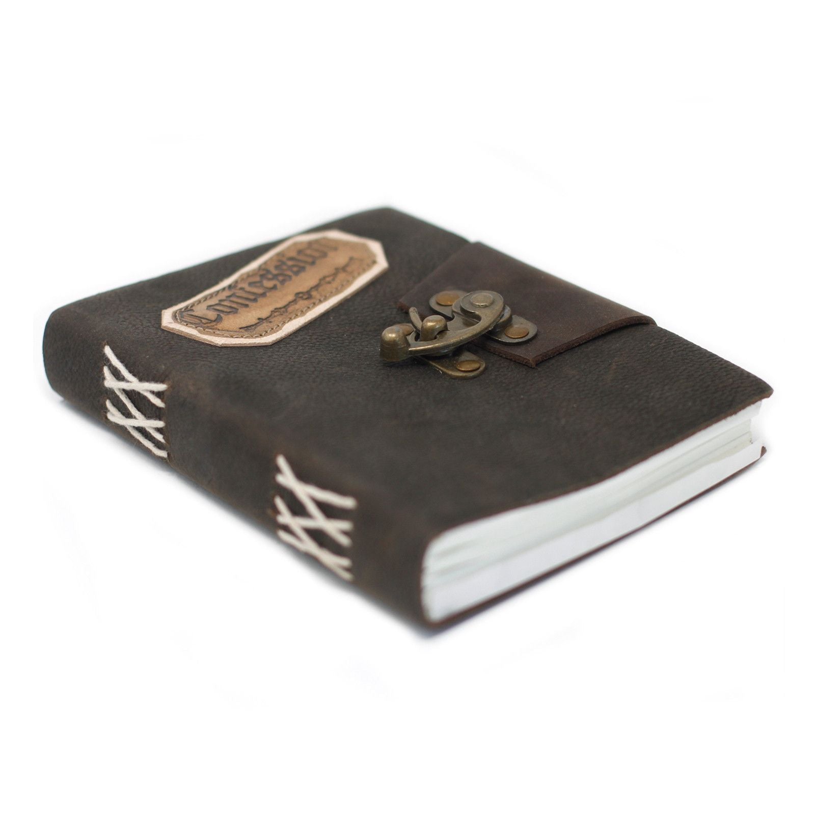 Carnet en Cuir – Confessions Noires avec Cadenas – 18×13 cm