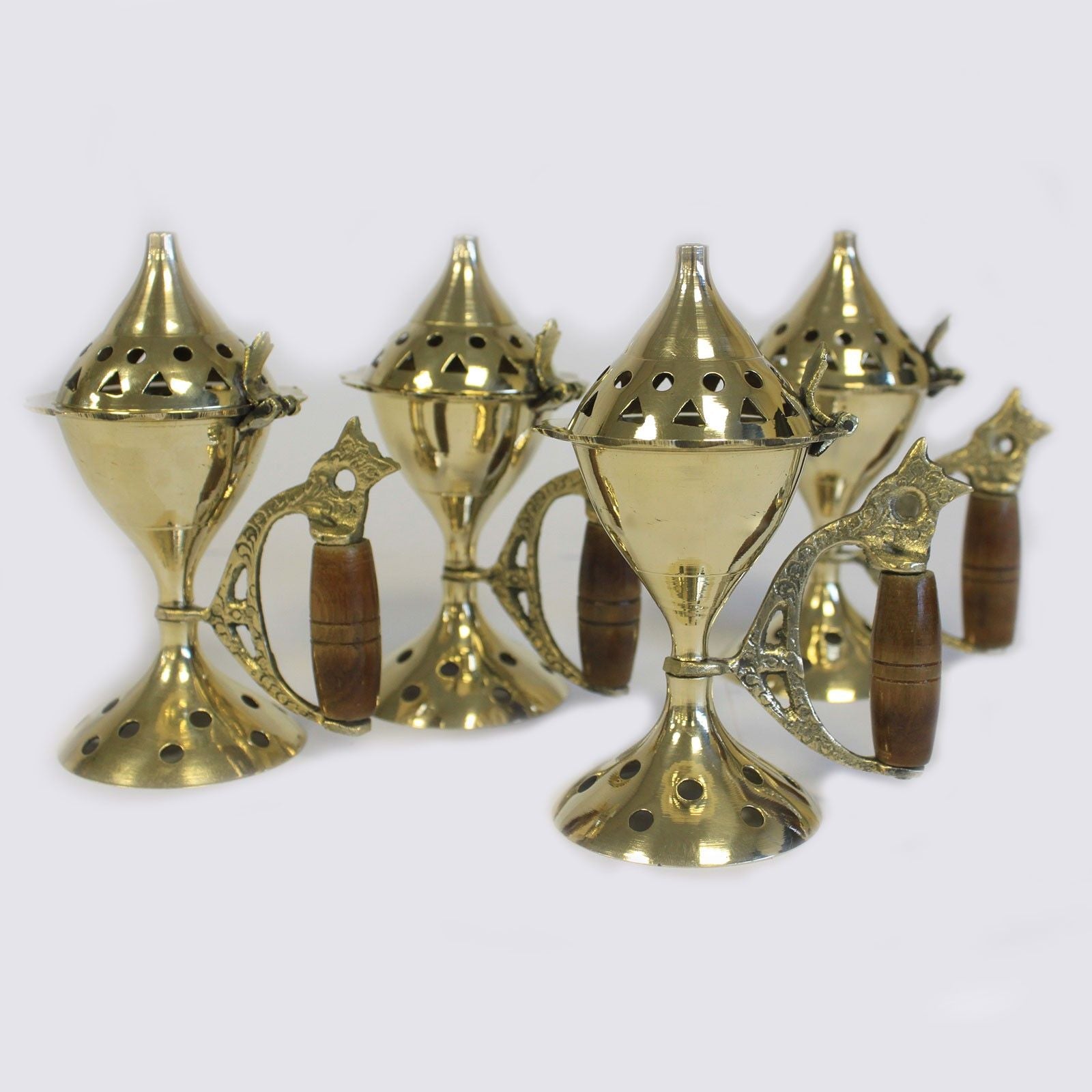 Brûleur à Cônes avec Poignée – Laiton Poli