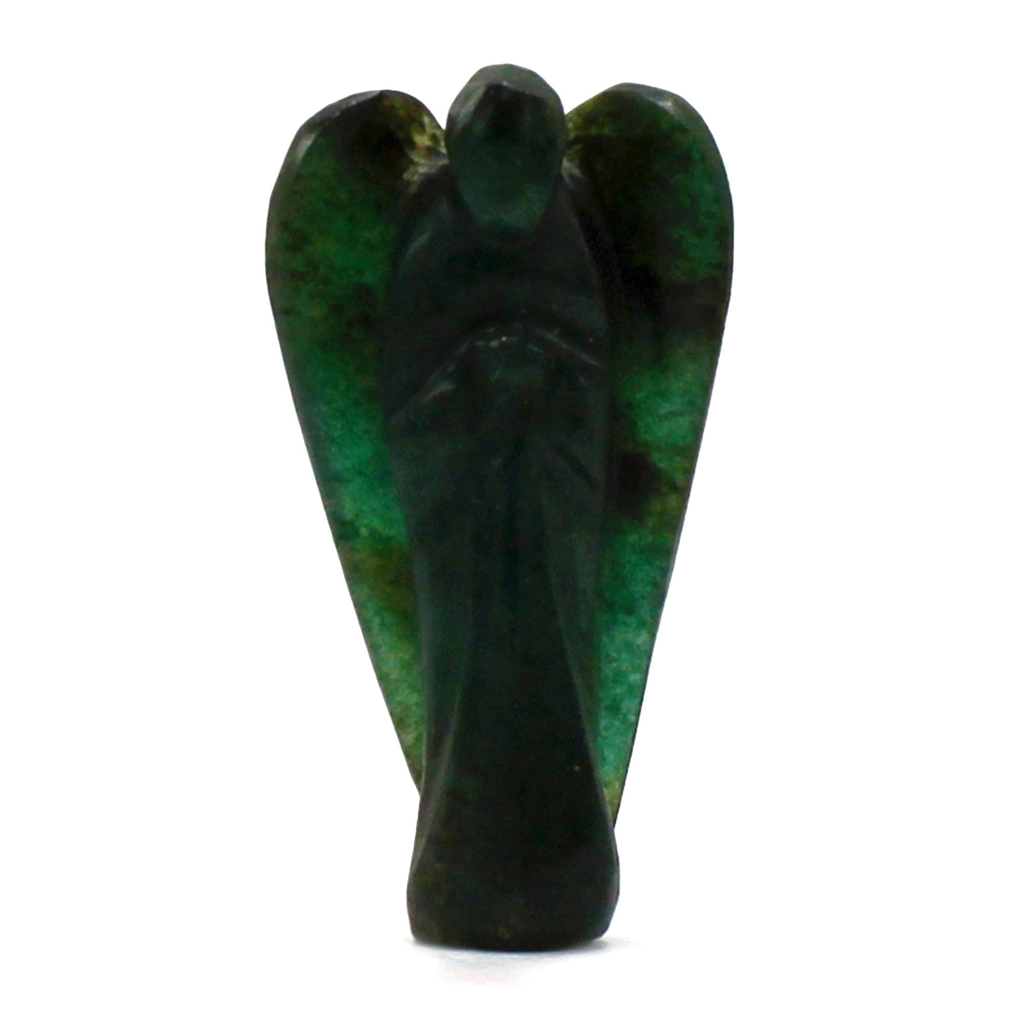 Ange en Gemme Sculpté – Aventurine Verte