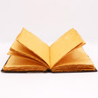 Grand Carnet en Cuir – Rose & Zinc – 200 pages Deckle – 26×18 cm