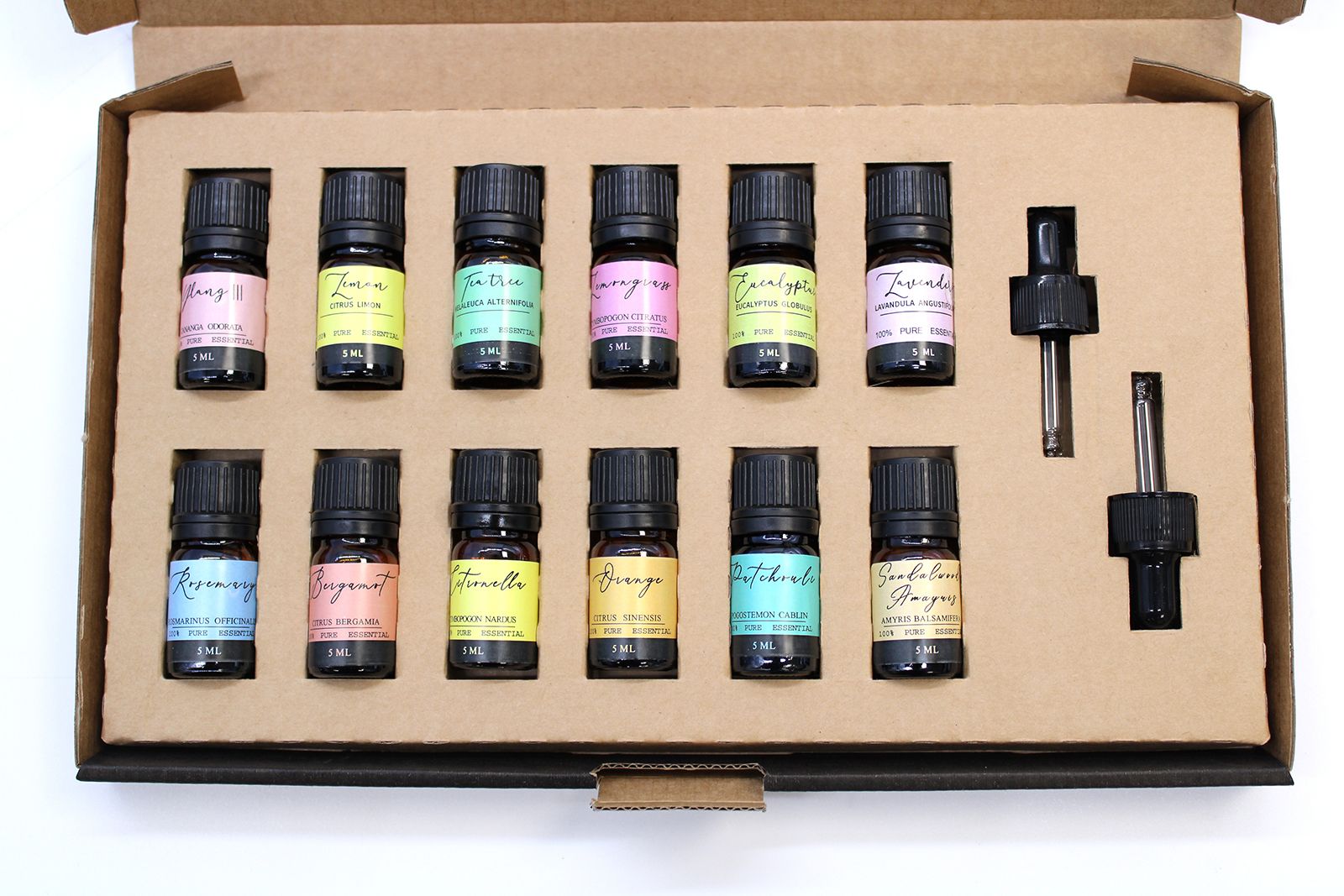 Coffret d’Huiles Essentielles – Essences Maîtresses – 12 x 5 ml