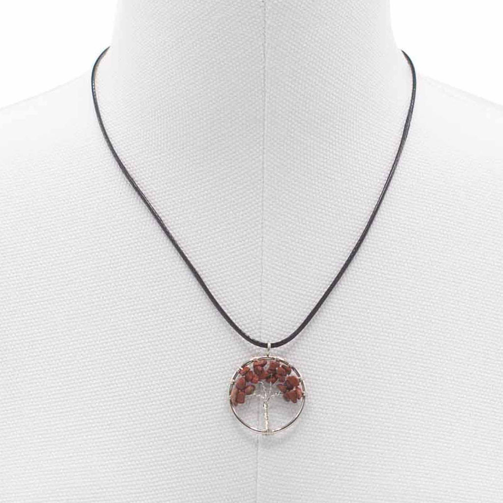 Pendentif Arbre de Vie – Jaspe Rouge