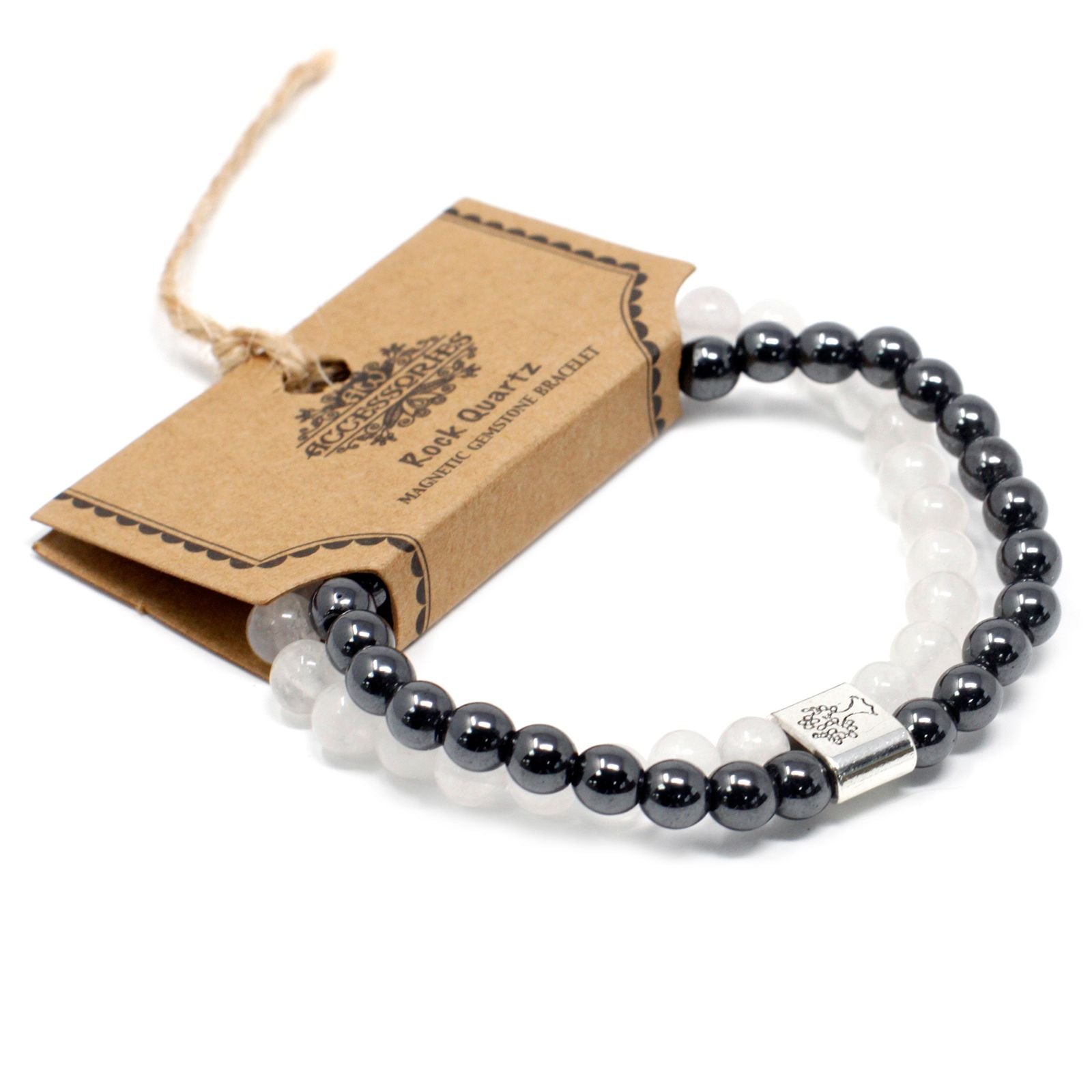 Bracelet Magnétique en Gemmes – Cristal de Roche