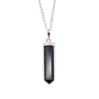 Pendentif Pointe – Agate Noire (Grand Format)