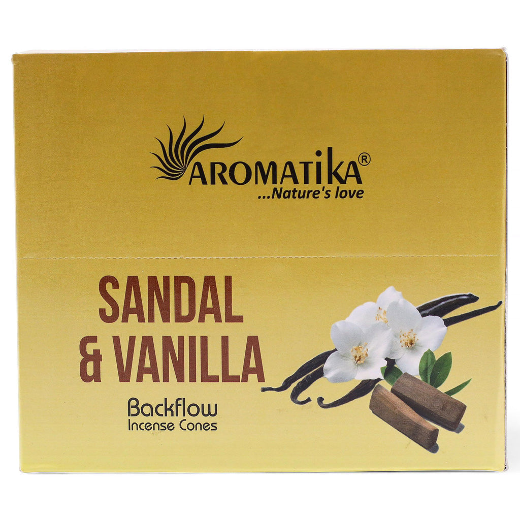 Encens Backflow Masala – Santal & Vanille (10 cônes)