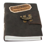 Carnet en Cuir – Confessions Noires avec Cadenas – 18×13 cm