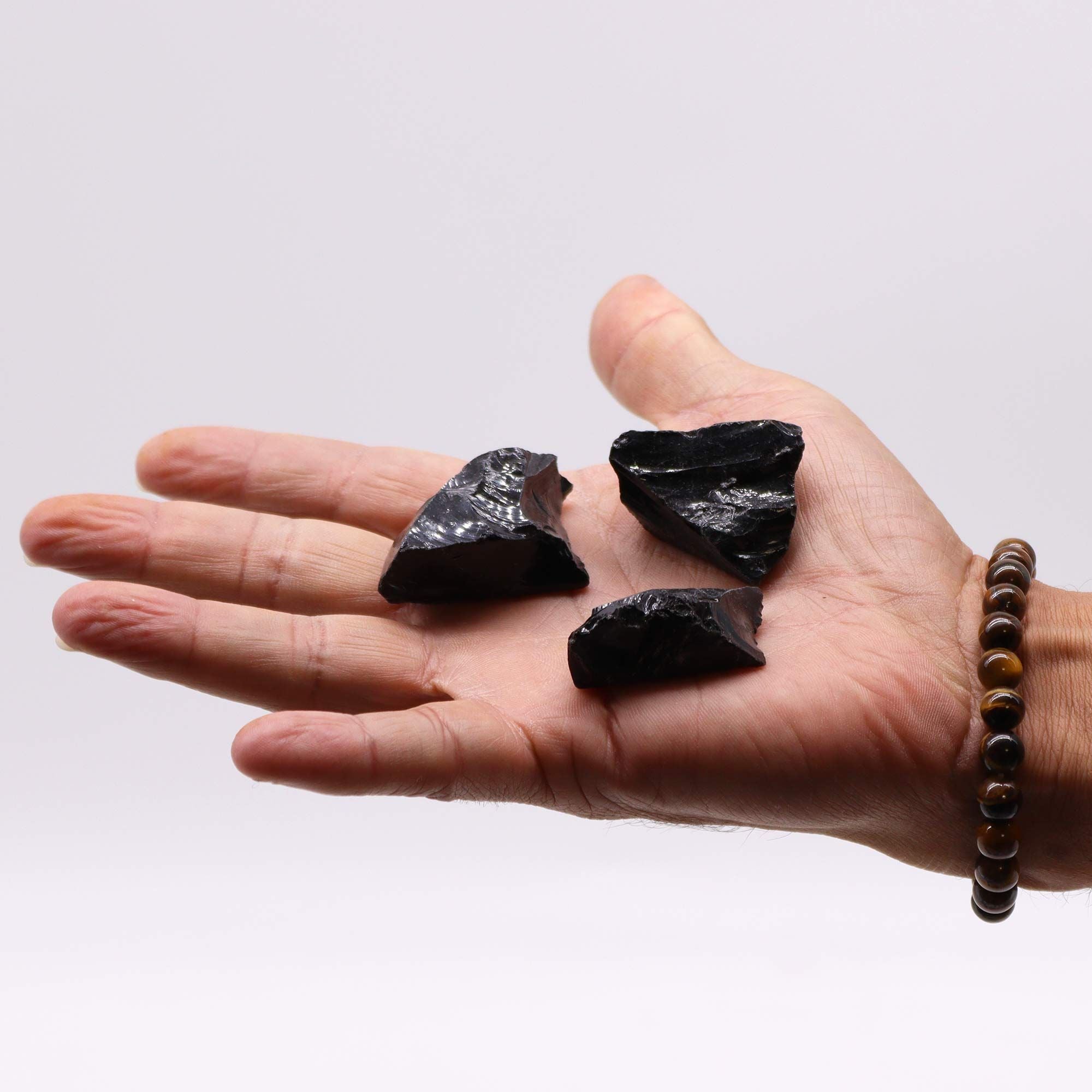 Lot de Cristaux Bruts – Obsidienne Noire – 500 g