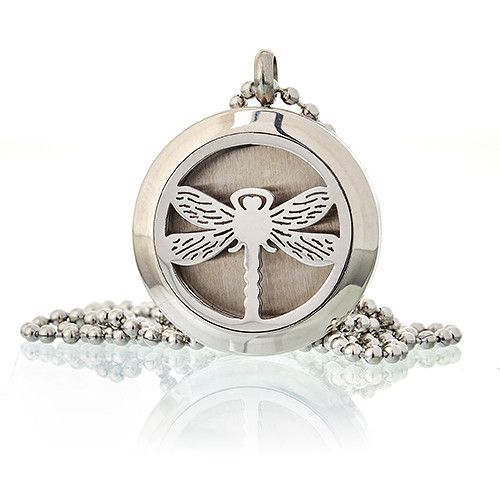 Collier Diffuseur d'Aromathérapie – Libellule – 25 mm