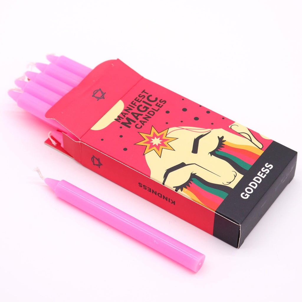 Bougies de Manifestation – Rose – Déesse (pack de 12)