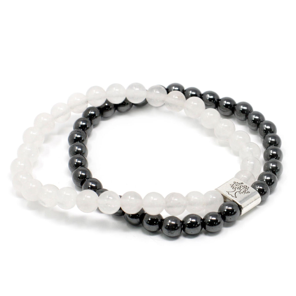 Bracelet Magnétique en Gemmes – Cristal de Roche