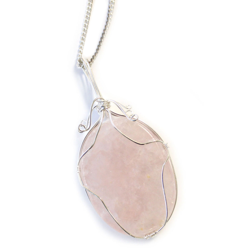 Collier Pierre Enlacée – Quartz Rose