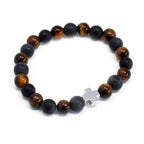 Set de 2 Bracelets de Pouvoir – Œil de Tigre & Pierre Noire