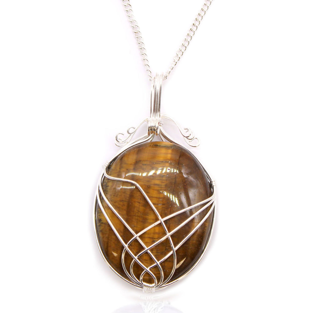 Collier Pierre Enlacée – Œil de Tigre
