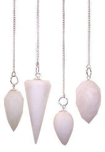 Pendule Divinatoire en Quartz Neige